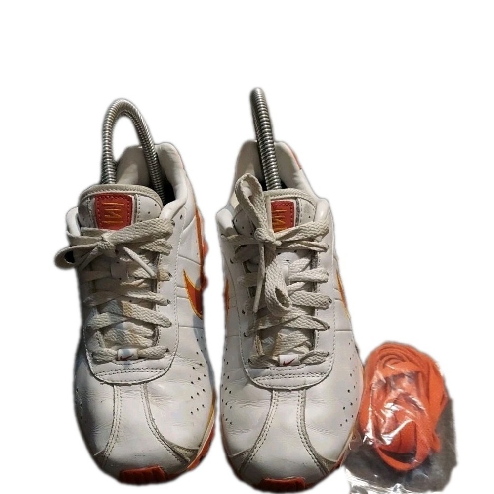 Nike Shox Turbo II White & Orange Women's Size 6 309351-182 Rare Vintage Shoes
